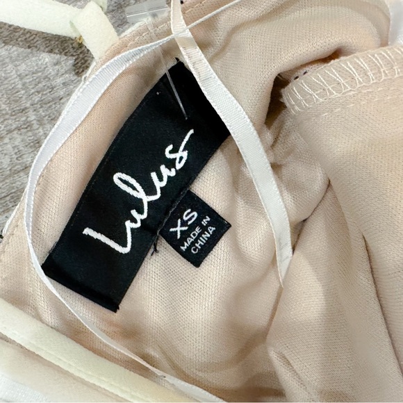 Lulus delicate darling beige and ivory lace bodycon high neck dress ❤️ - Picture 10 of 15